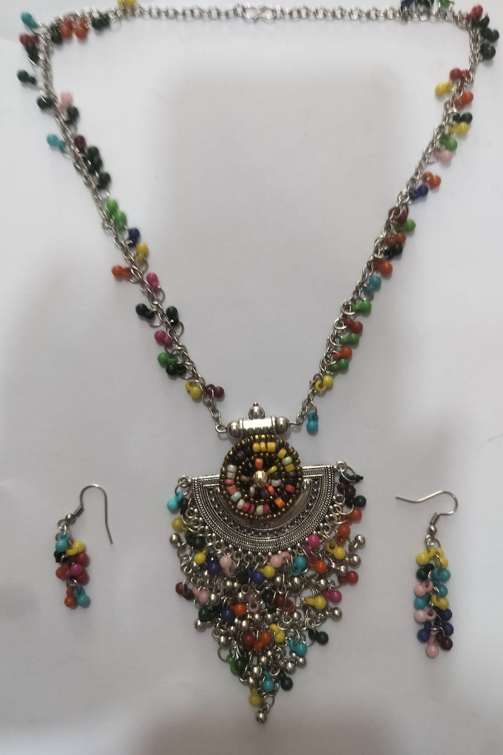 Multicolour Beaded Necklace Set - View 3