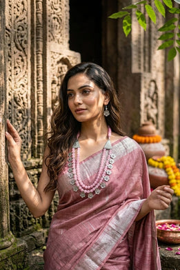 Pink Floral Statement Jewellery Set