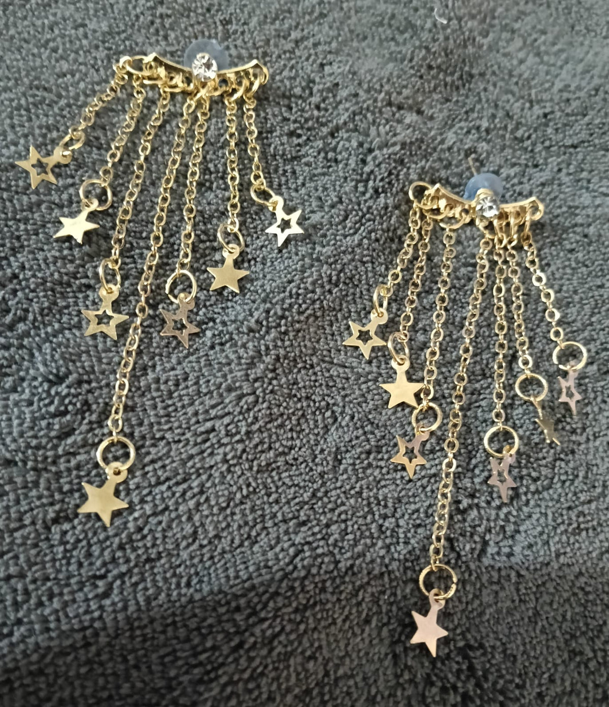 Star Charm Layered Drop Earrings - View 1