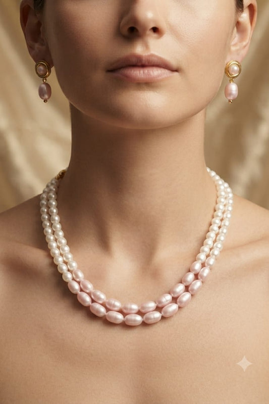 Pearl Layered Necklace Set - View 2