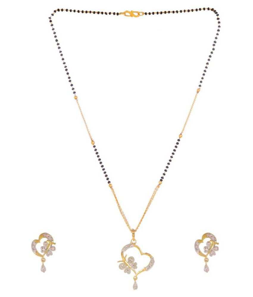 Black Beaded Heart Pendant Necklace and Earrings Set