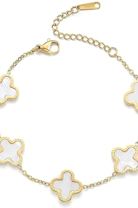 Gold Clover Charm Bracelet